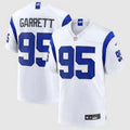 Mens Los Angeles Rams #95 Myles Garrett Nike Fearsome White Vapor F.U.S.E. Limited Jersey
