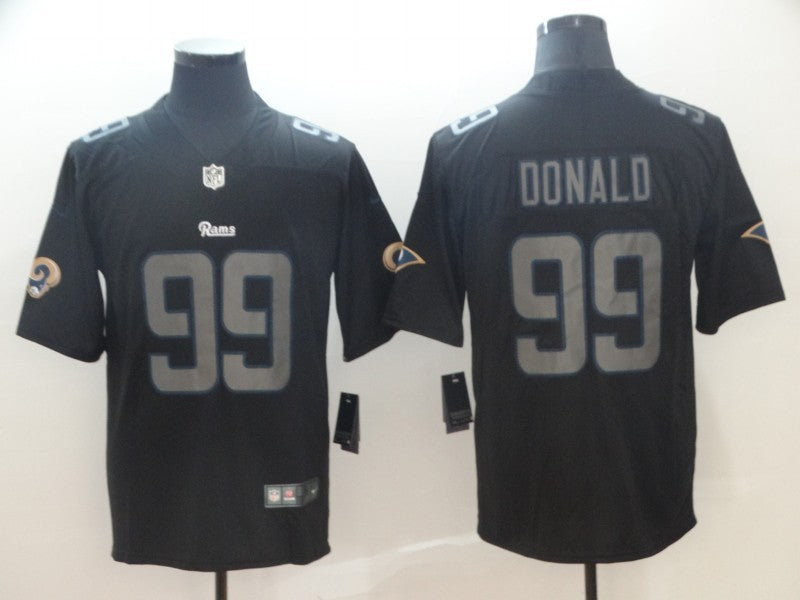 Men’s Los Angeles Rams #99 Aaron Donald Black Authentic Jersey