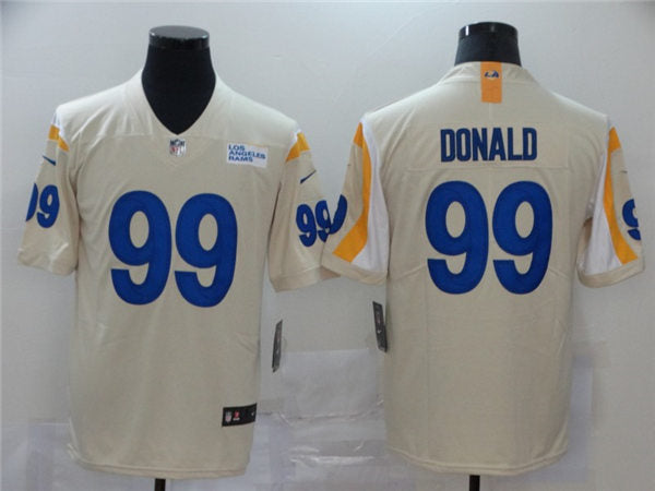 Men’s Los Angeles Rams #99 Aaron Donald Nike Bone Vapor Limited Football Jersey