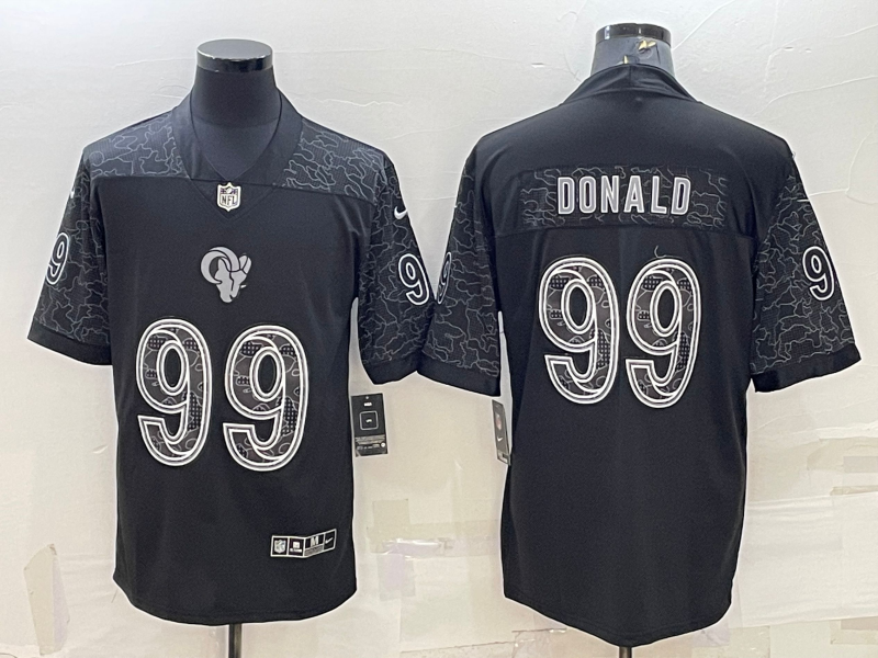 Men’s Los Angeles Rams Aaron Donald #99 Black RFLCTV Limited Jersey
