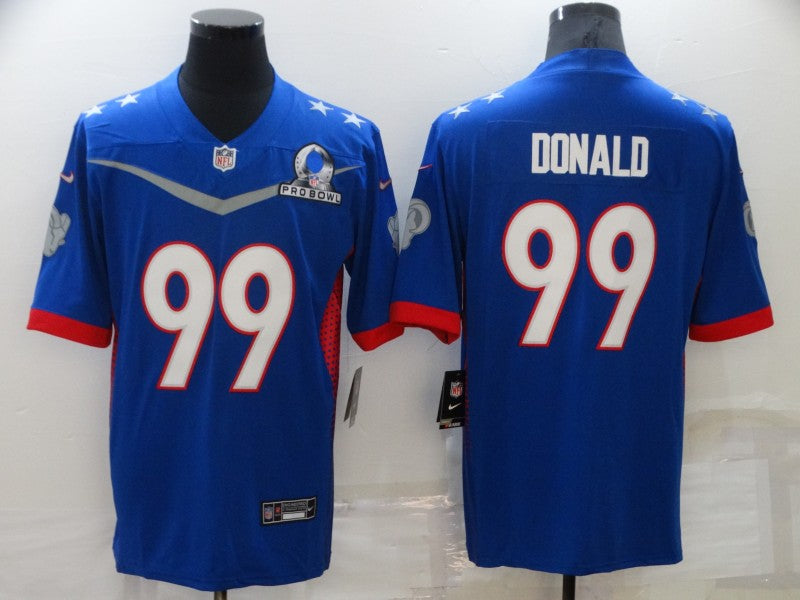 Men’s Los Angeles Rams Aaron Donald #99 Blue All Star Jersey