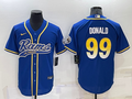 Men’s Los Angeles Rams Aaron Donald #99 Blue Jersey Joint Edition