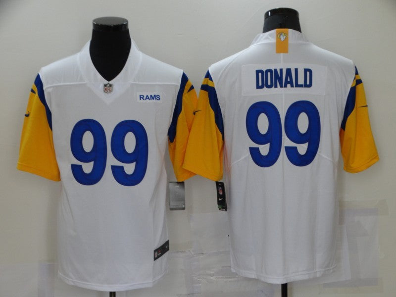 Men’s Los Angeles Rams Aaron Donald #99 White Legend Jersey