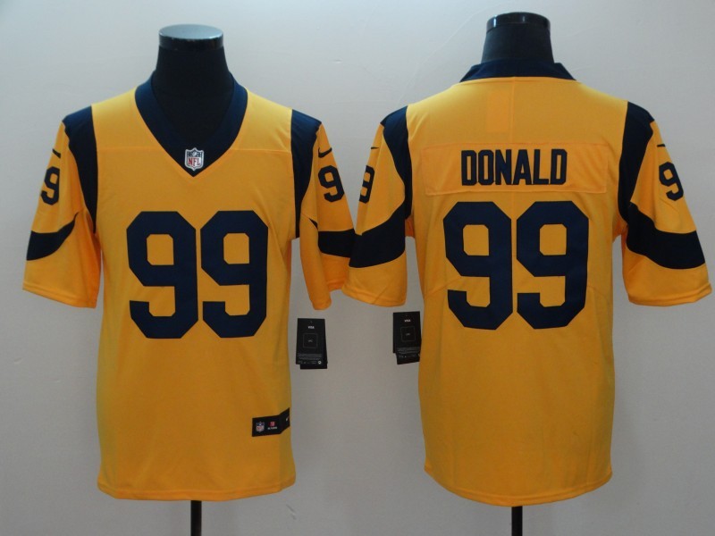 Men’s Los Angeles Rams Aaron Donald #99 Yellow Jersey