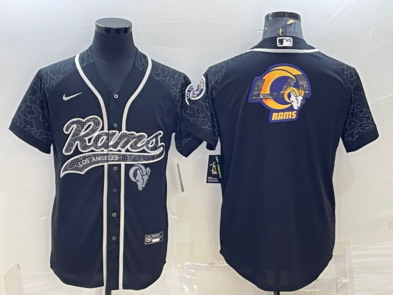 Men’s Los Angeles Rams Black RFLCTV Limited Jersey