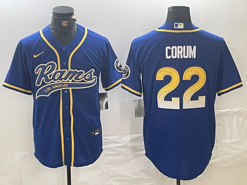 Men’s Los Angeles Rams Blake Corum #22 Royal Jersey