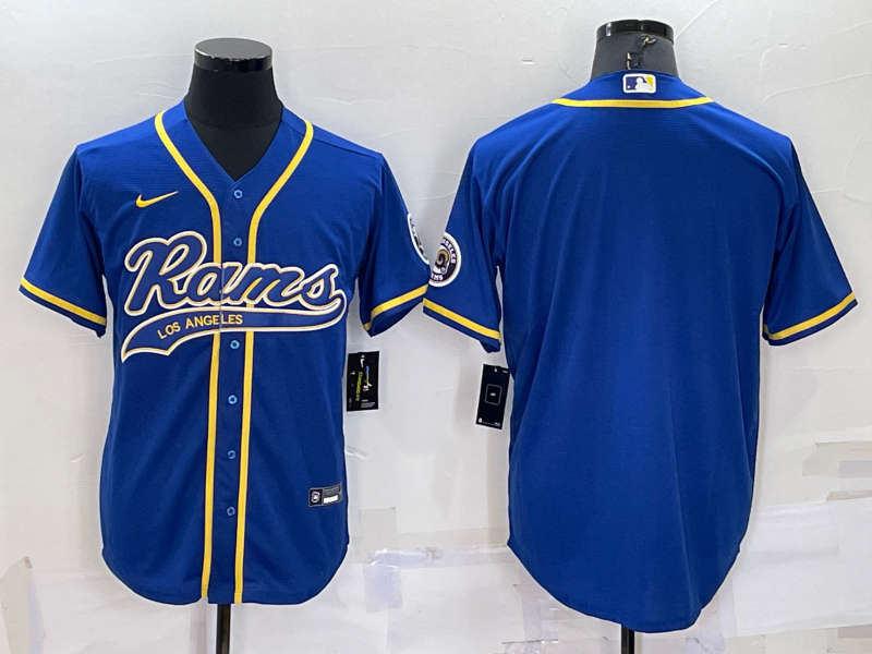 Men’s Los Angeles Rams Blue Blank Jersey