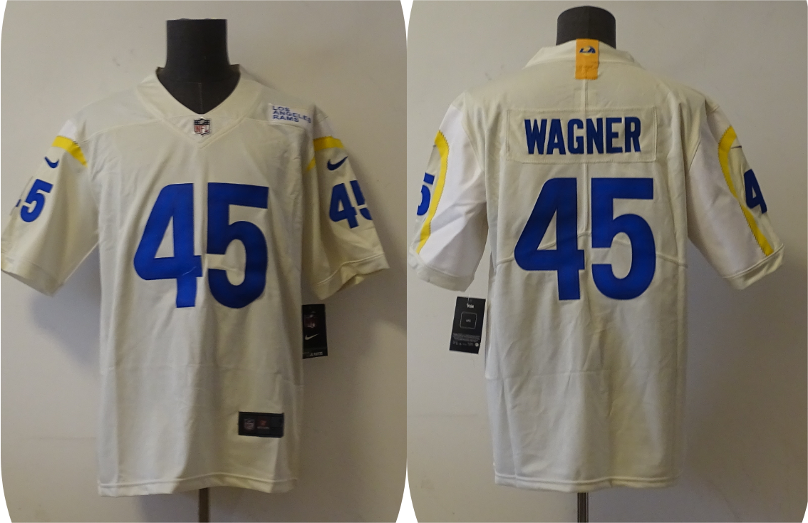 Men’s Los Angeles Rams Bobby Wagner #45 Beige Jersey