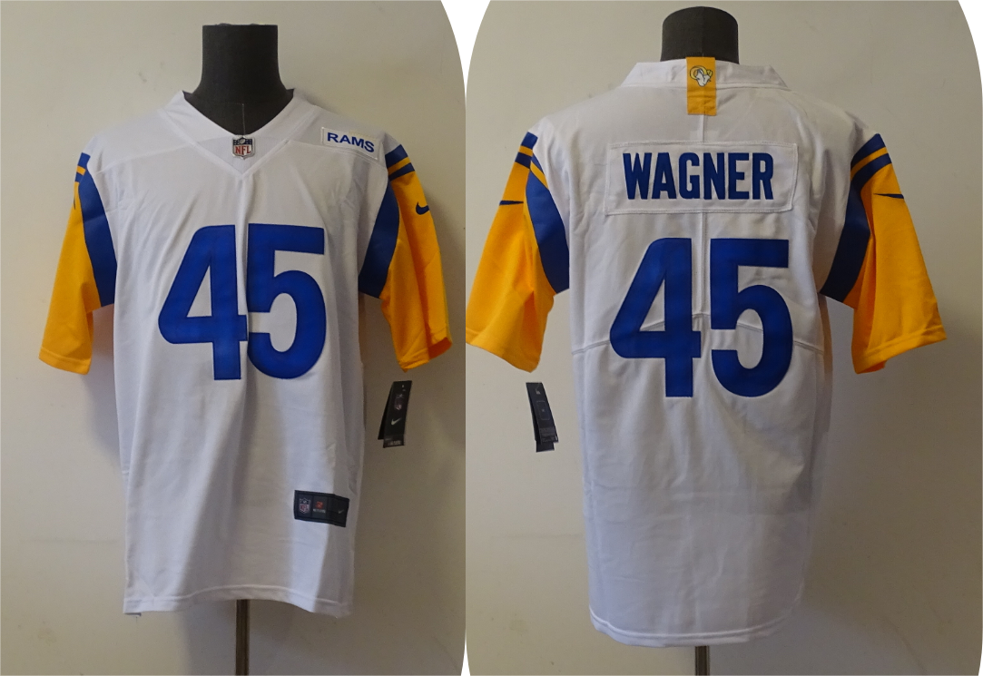 Men’s Los Angeles Rams Bobby Wagner #45 White Jersey