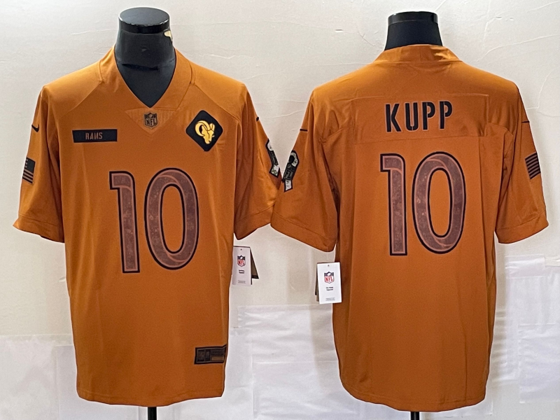 Men’s Los Angeles Rams Cooper Kupp #10 Brown 2023 Salute To Service Limited Jersey