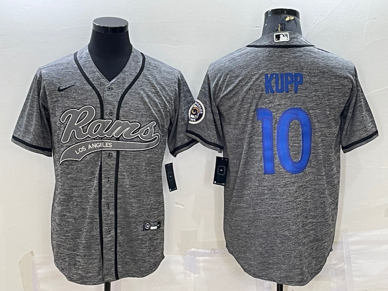 Men’s Los Angeles Rams Cooper Kupp #10 Gray Jersey Joint Edition