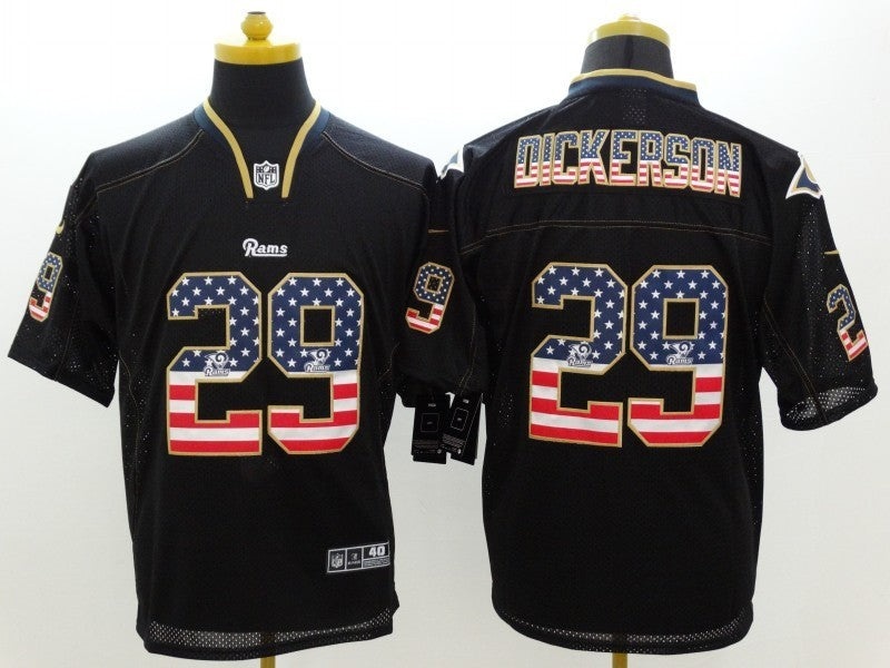 Men’s Los Angeles Rams Eric Dickerson #29 Black Jersey