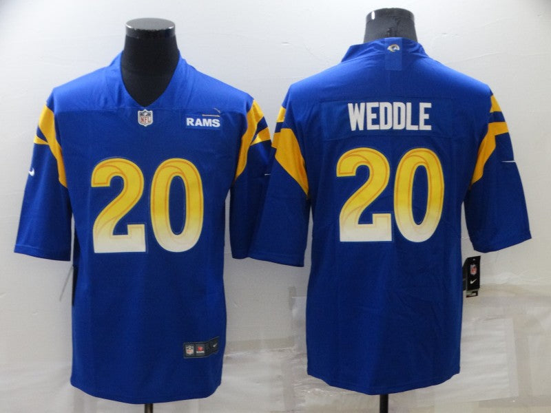 Men’s Los Angeles Rams Eric Weddle #20 Blue Jersey