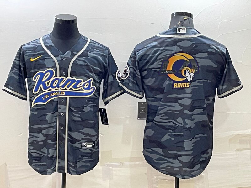 Men’s Los Angeles Rams Grey Camouflage Jersey