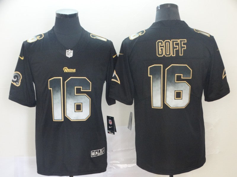 Men’s Los Angeles Rams Jared Goff #16 Black Alternate Jersey