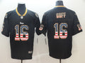 Men’s Los Angeles Rams Jared Goff #16 Black Authentic Jersey