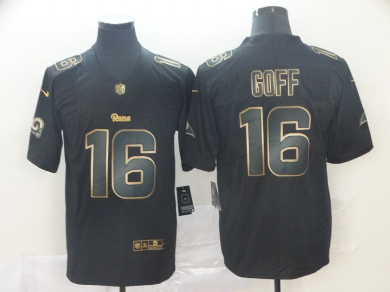 Men’s Los Angeles Rams Jared Goff #16 Black Jersey