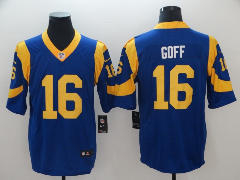 Men’s Los Angeles Rams Jared Goff #16 Blue Jersey