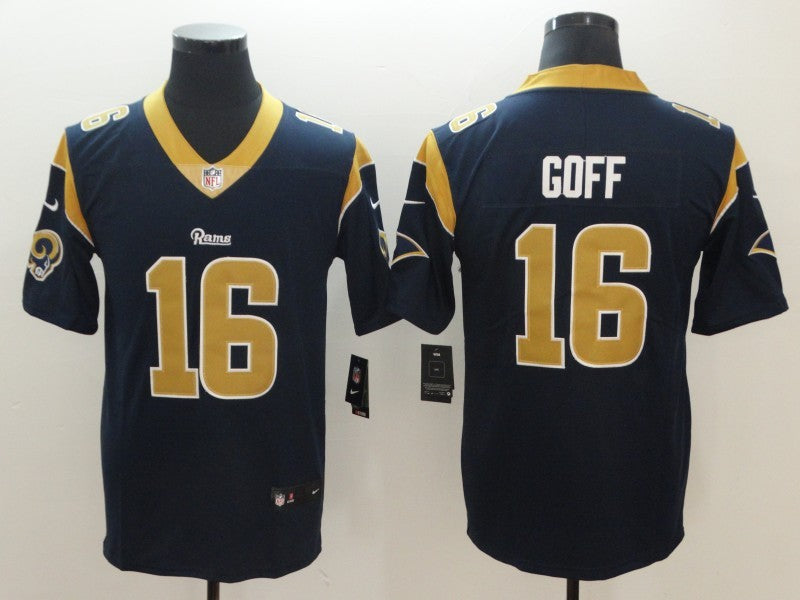 Men’s Los Angeles Rams Jared Goff #16 Navy Jersey