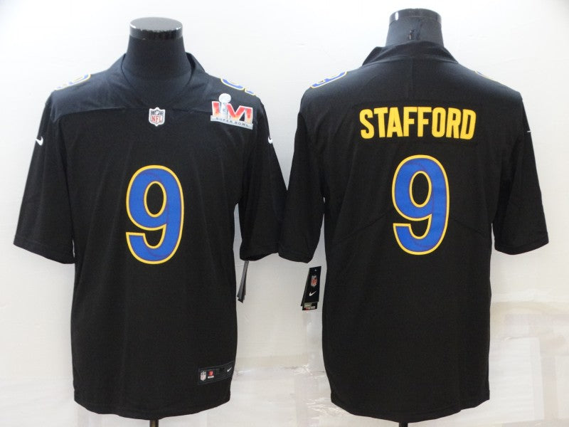 Men’s Los Angeles Rams Matthew Stafford #9 Black Jersey