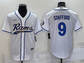 Men’s Los Angeles Rams Matthew Stafford #9 White Jersey Joint Edition