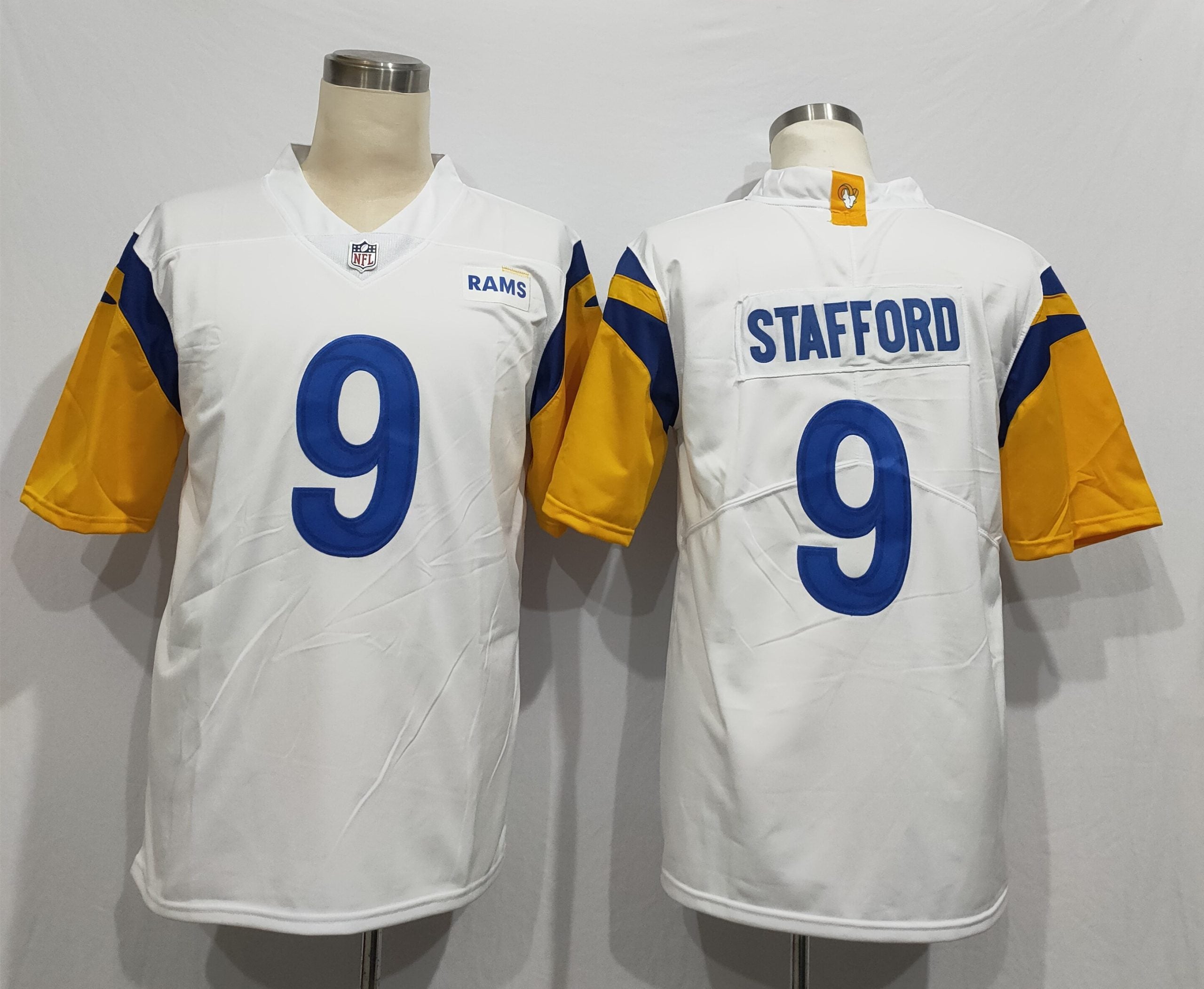 Men’s Los Angeles Rams Matthew Stafford #9 White Legend Jersey