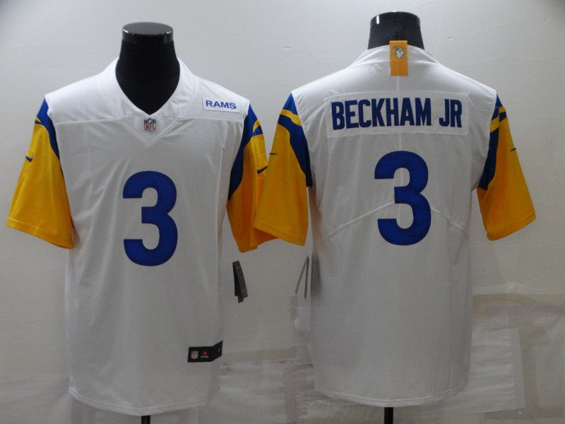 Men’s Los Angeles Rams Odell Beckham Jr. #3 White Jersey