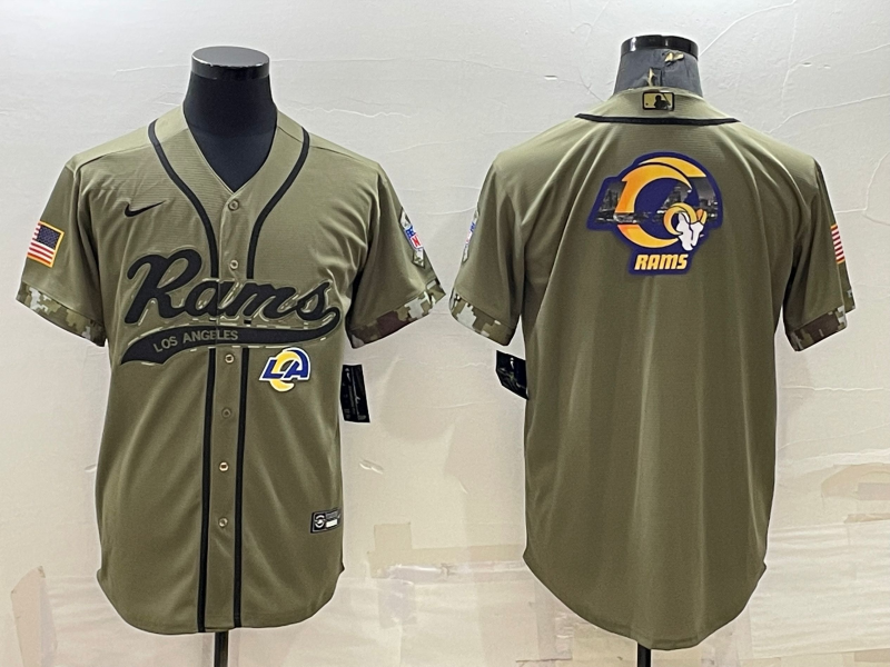 Men’s Los Angeles Rams Olive 2022 Salute To Service Limited Jersey