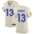 Men’s Los Angeles Rams Retired Player #13 Kurt Warner Nike Bone Vapor Limited Jersey