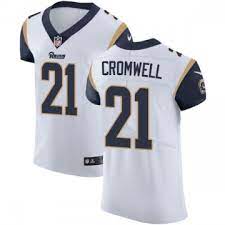 Men’s Los Angeles Rams Retired Player #21 Nolan Cromwell Nike White Limited Jersey
