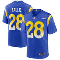 Mens Los Angeles Rams Retired Player #28 Marshall Faulk Nike Royal Vapor Untouchable Limited Jersey