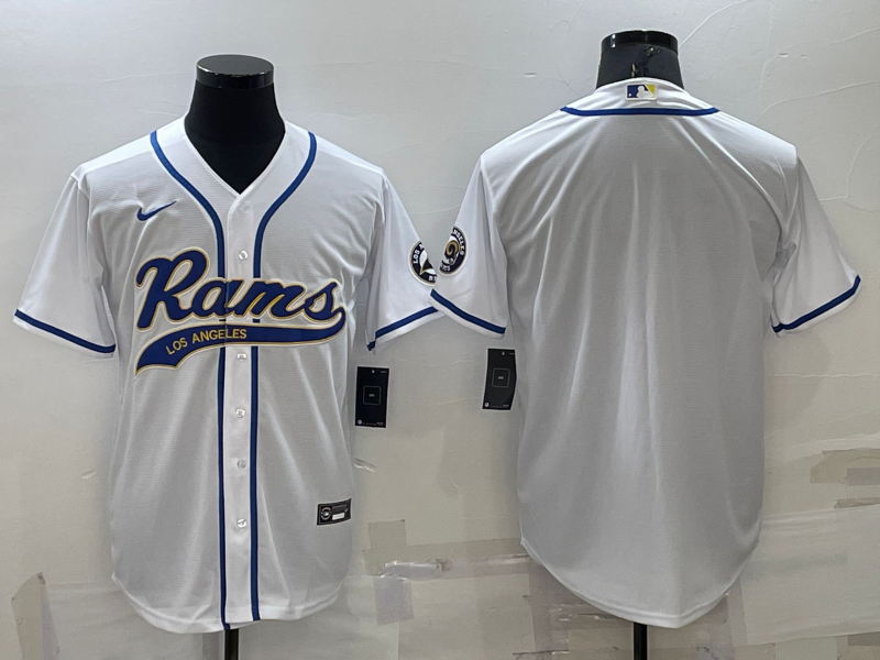 Men’s Los Angeles Rams White Blank Jersey