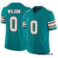 Mens Miami Dolphins #0 Zach Wilson Nike Aqua Alternate F.U.S.E. Vapor Limited Jersey