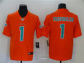Mens Miami Dolphins #1 Tua Tagovailoa Nike Orange Inverted Legend Jersey