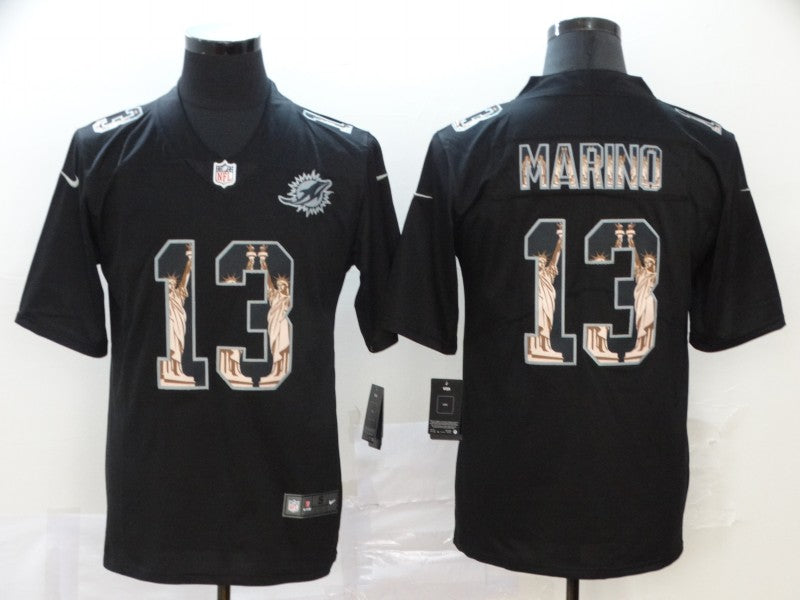 Men’s Miami Dolphins #13 Dan Marino Black Alternate Jersey