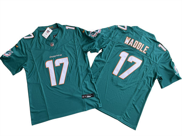 Men’s Miami Dolphins #17 Jaylen Waddle  Nike Aqua 2023 F.U.S.E. Vapor Limited Jersey