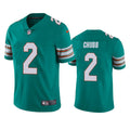 Mens Miami Dolphins #2 Bradley Chubb Nike Aqua Retro Alternate Vapor Limited Jersey