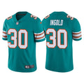 Mens Miami Dolphins #30 Alec Ingold Nike Aqua Retro Alternate Vapor Limited Jersey