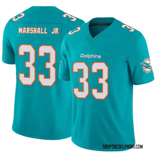 Mens Miami Dolphins #33 Jason Marshall Jr. Nike Aqua F.U.S.E. Vapor Limited Jersey