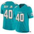 Mens Miami Dolphins #40 Willie Gay Jr. Nike Aqua F.U.S.E. Vapor Limited Jersey