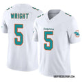 Mens Miami Dolphins #5 Jaylen Wright Nike Home White F.U.S.E. Vapor Limited Jersey