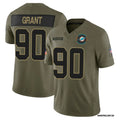 Mens Miami Dolphins #90 Kenneth Grant Nike 2025 Salute to Service Retired Limited Jersey – Olive