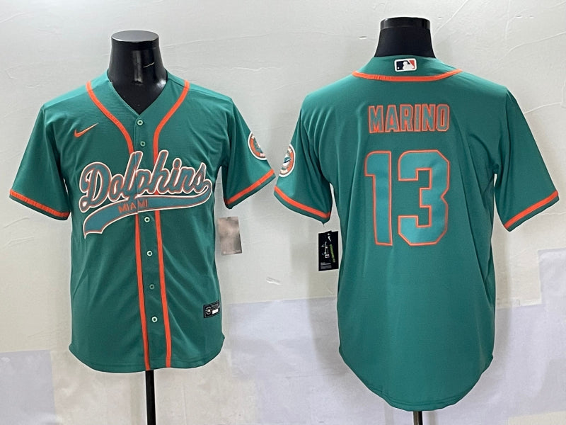 Men’s Miami Dolphins Dan Marino #13 Aqua Jersey
