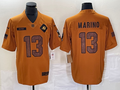 Men’s Miami Dolphins Dan Marino #13 Brown 2023 Salute To Service Retired Limited Jersey