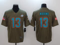 Men’s Miami Dolphins Dan Marino #13 Brown Authentic Jersey