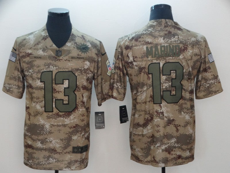 Men’s Miami Dolphins Dan Marino #13 Camouflage Jersey