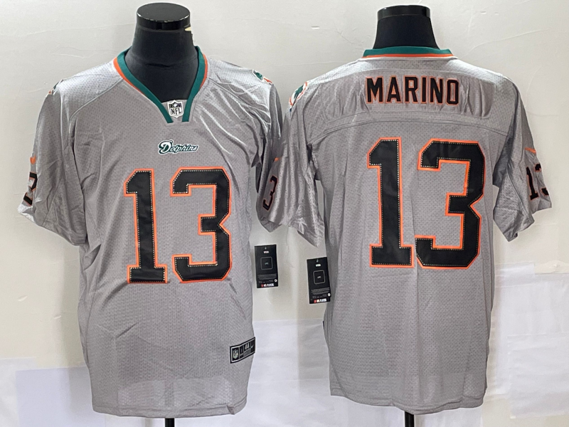 Men’s Miami Dolphins Dan Marino #13 Gray Jersey