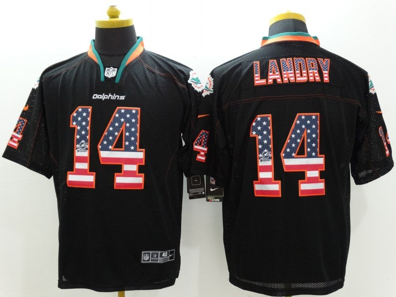 Men’s Miami Dolphins Jarvis Landry #14 Black Jersey