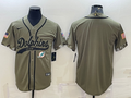 Men’s Miami Dolphins Olive 2022 Salute To Service Limited Blank Jersey