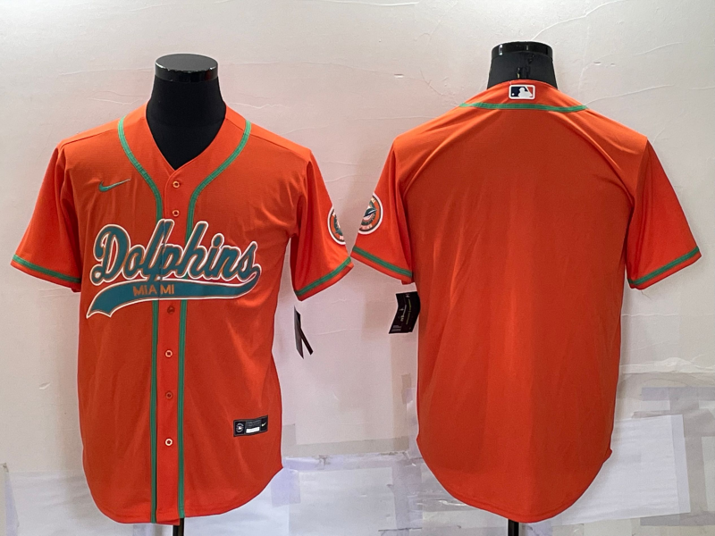 Men’s Miami Dolphins Orange Blank Jersey